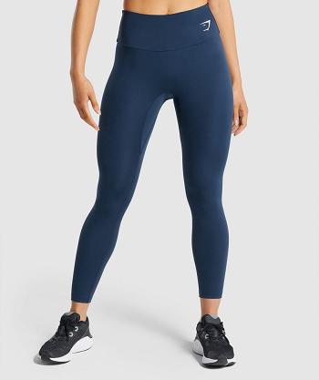 Legginsy Damskie Gymshark Treningowe Granatowe | PL 2243JPQ